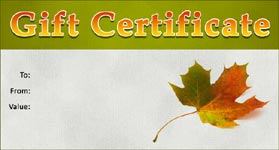 Gift Certificate Template Autumn 01