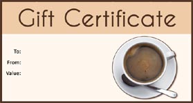 Gift Certificate Template Coffee 01