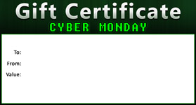Gift Certificate Template Cyber Monday 01