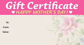Gift Certificate Mother's Day 04