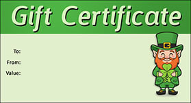 Gift Certificate Saint Patrick's Day 01